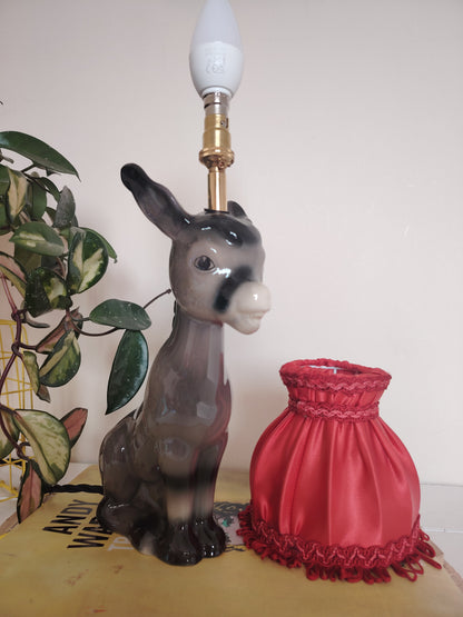 Vintage Reworked Donkey Lamp