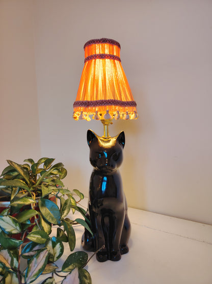 Vintage Reworked Black Cat Lamp 💕 🐈‍⬛