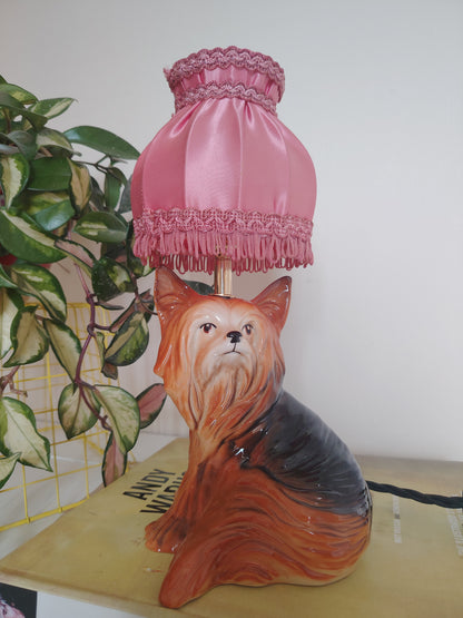 Vintage Upcycled Yorkshire Terrier Lamp