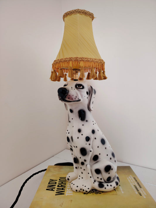 Upcycled  Dalmatian Lamp