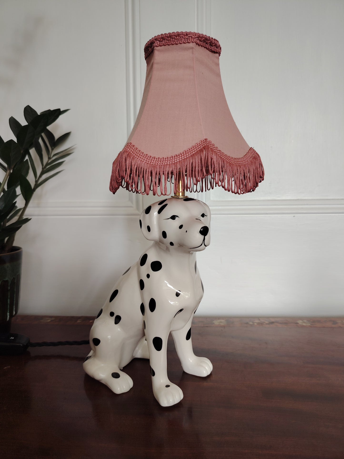 Vintage Reworked Dalmatian Lamp