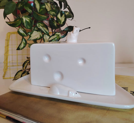 Large Vintage Mouse Cheese Dish