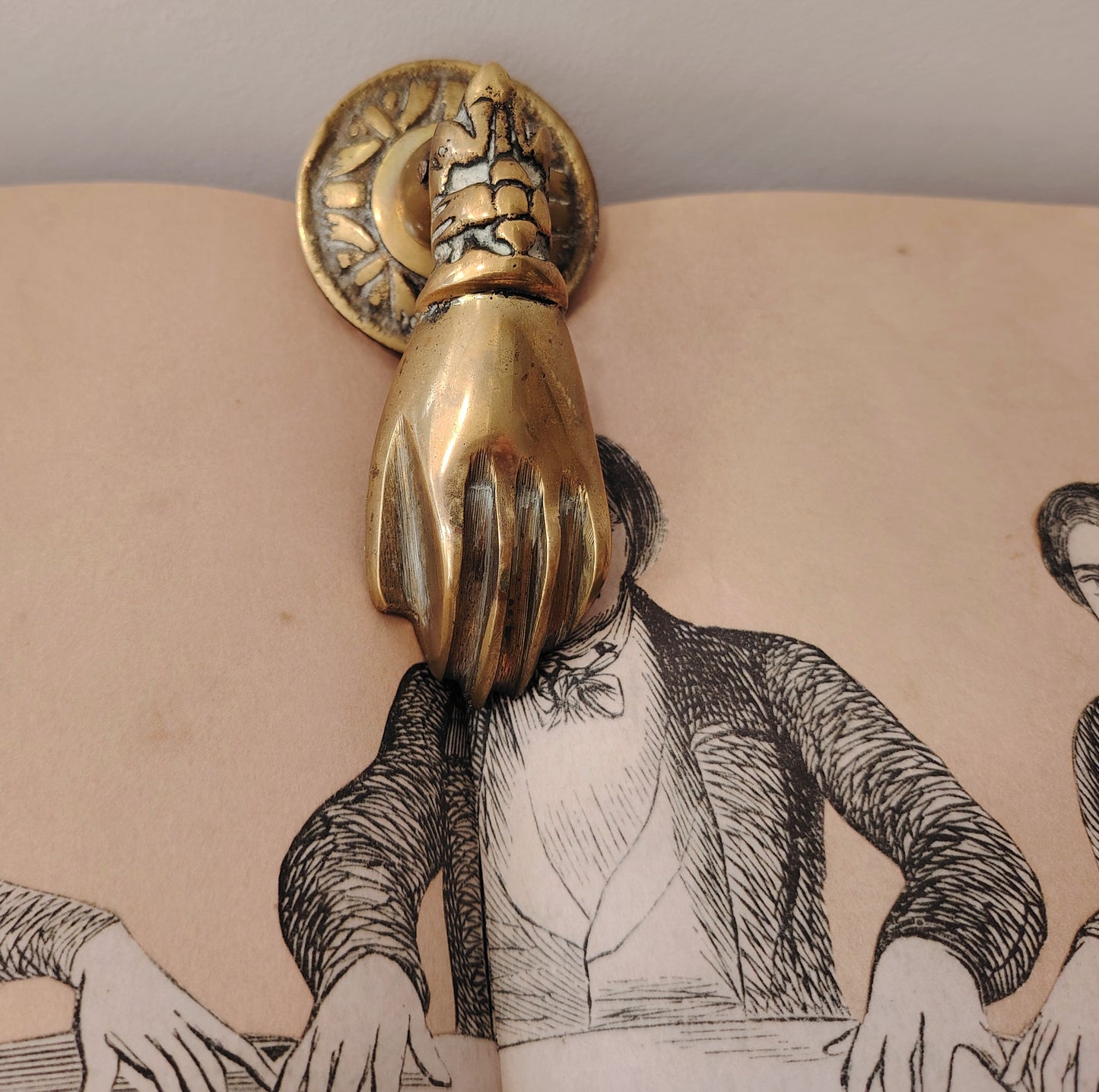 Vintage Brass Hand Door Knocker