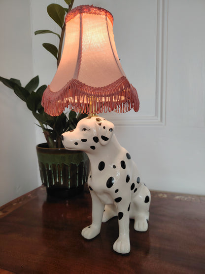 Vintage Reworked Dalmatian Lamp
