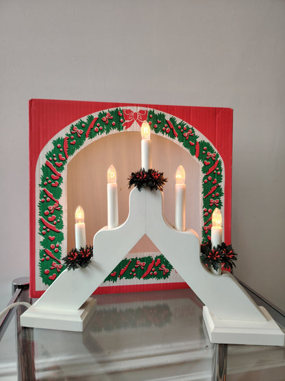 Vintage 70's Swedish Christmas Candle Bridge