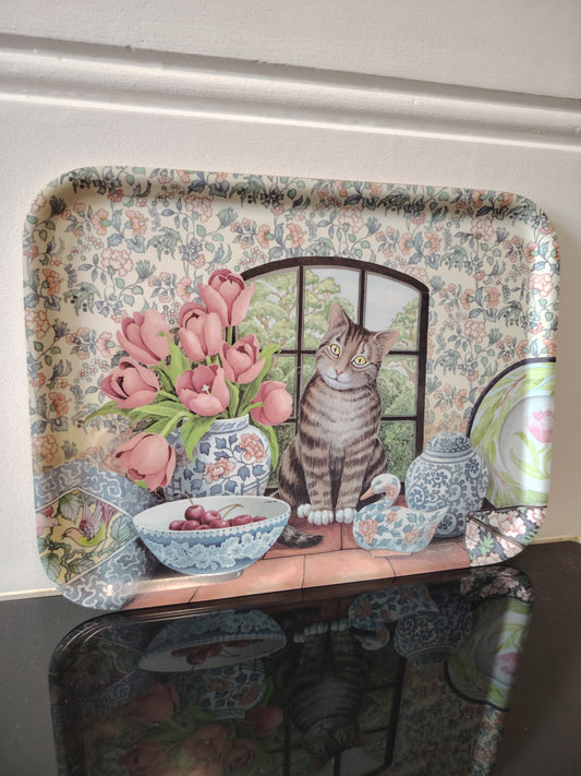 1980's Vintage Cat Tray by Jenny Barron
