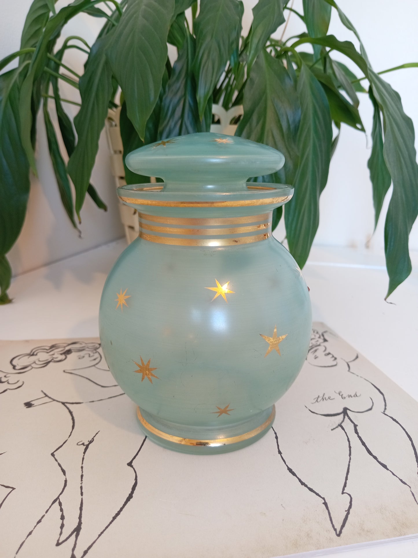 Beautiful Vintage Starry Pickle Jar