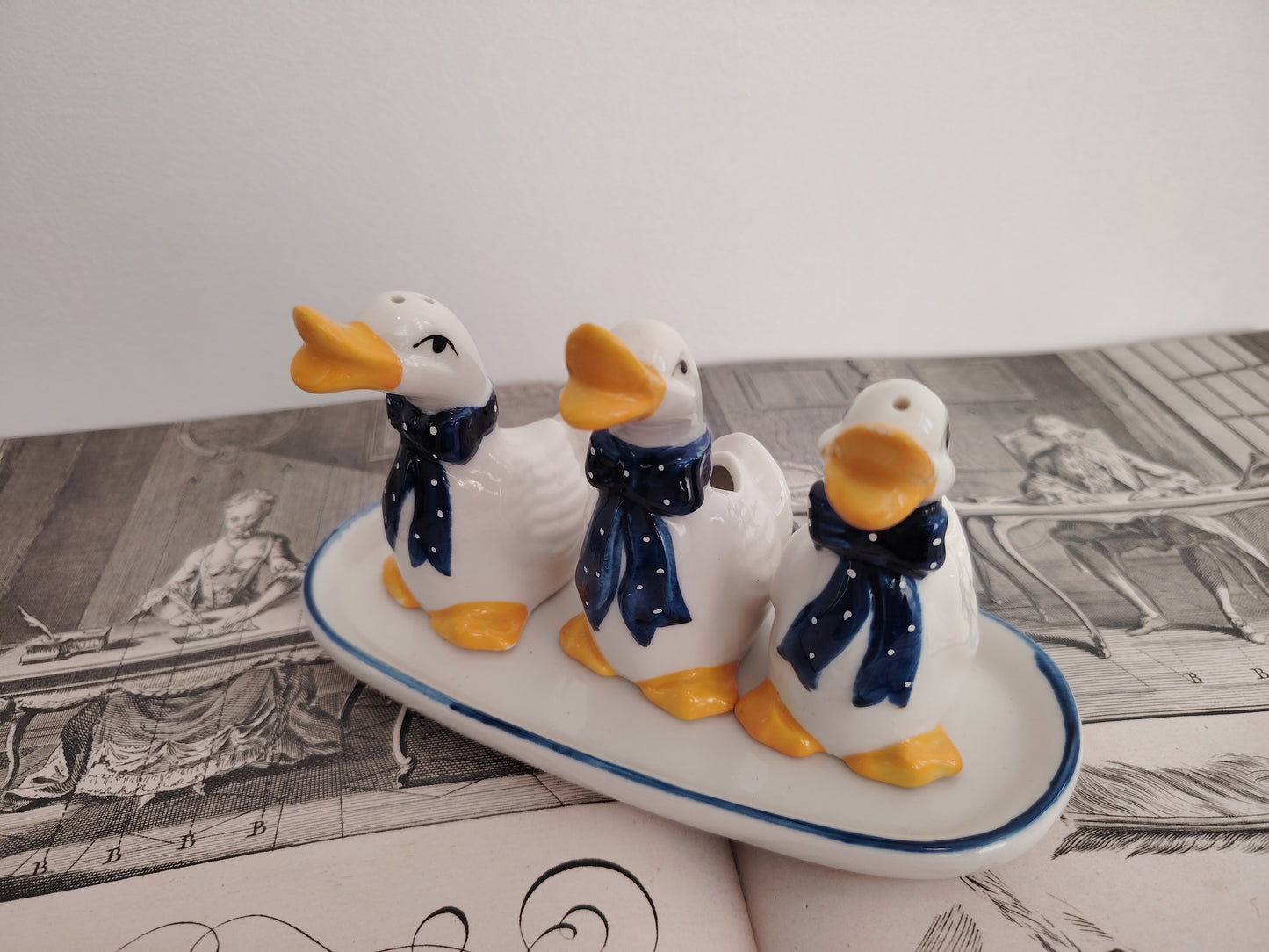 Trio of Silly Geese/ Ducks Cruet set