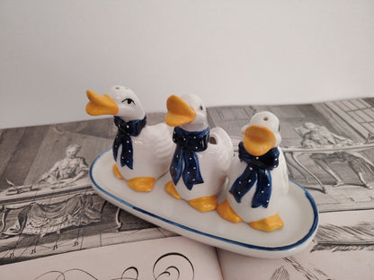 Trio of Silly Geese/ Ducks Cruet set