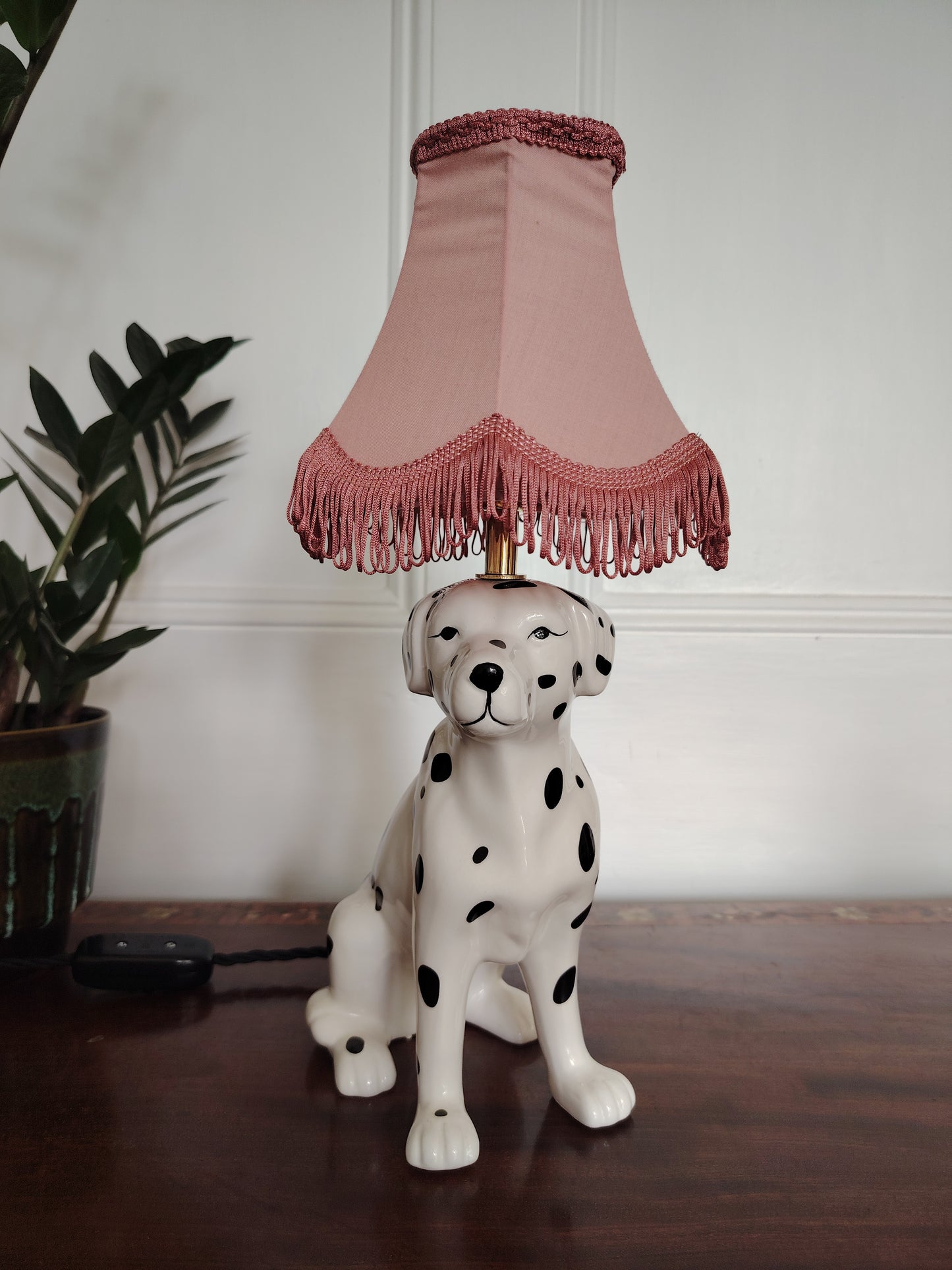 Vintage Reworked Dalmatian Lamp