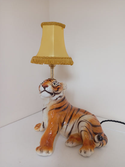 Upcycled Tiger Cub lamp