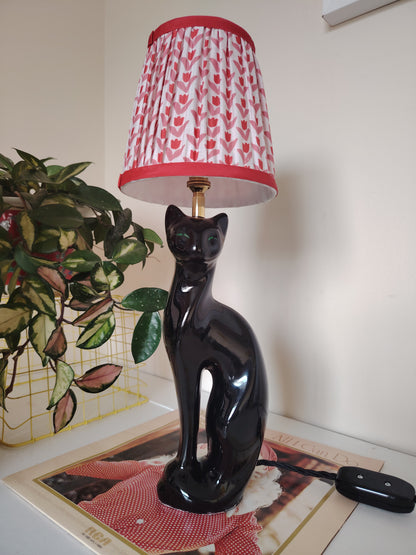 Vintage Upcycled Black Cat Lamp ❤️🐈‍⬛
