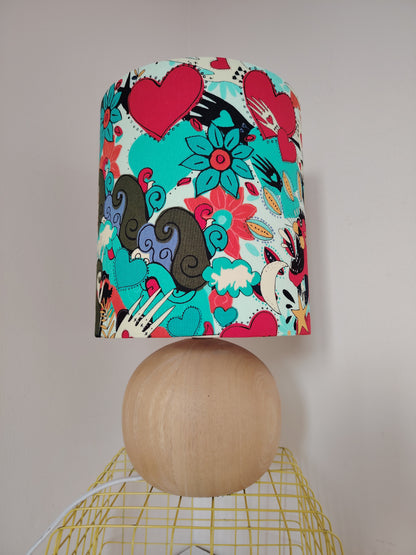 Vintage 70's Wooden Ball Lamp