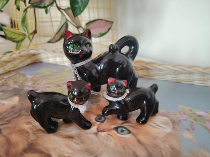 Vintage Lucky Cat and Kittens