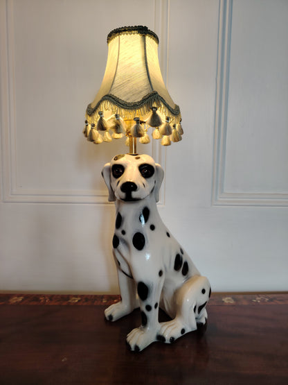 Vintage Reworked Dalmatian Lamp