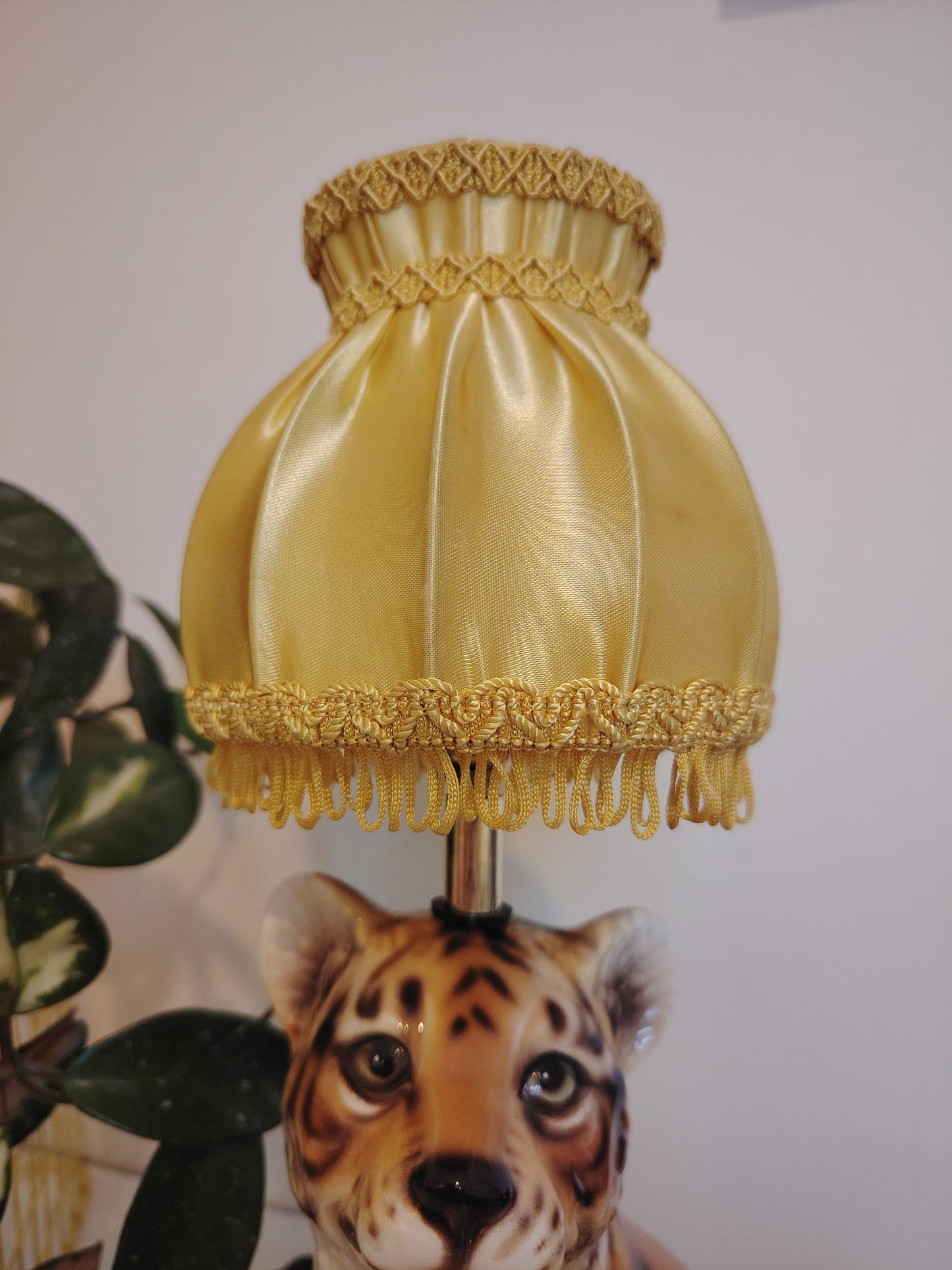 Upcycled Mid-Century Small Tiger Cub Lamp