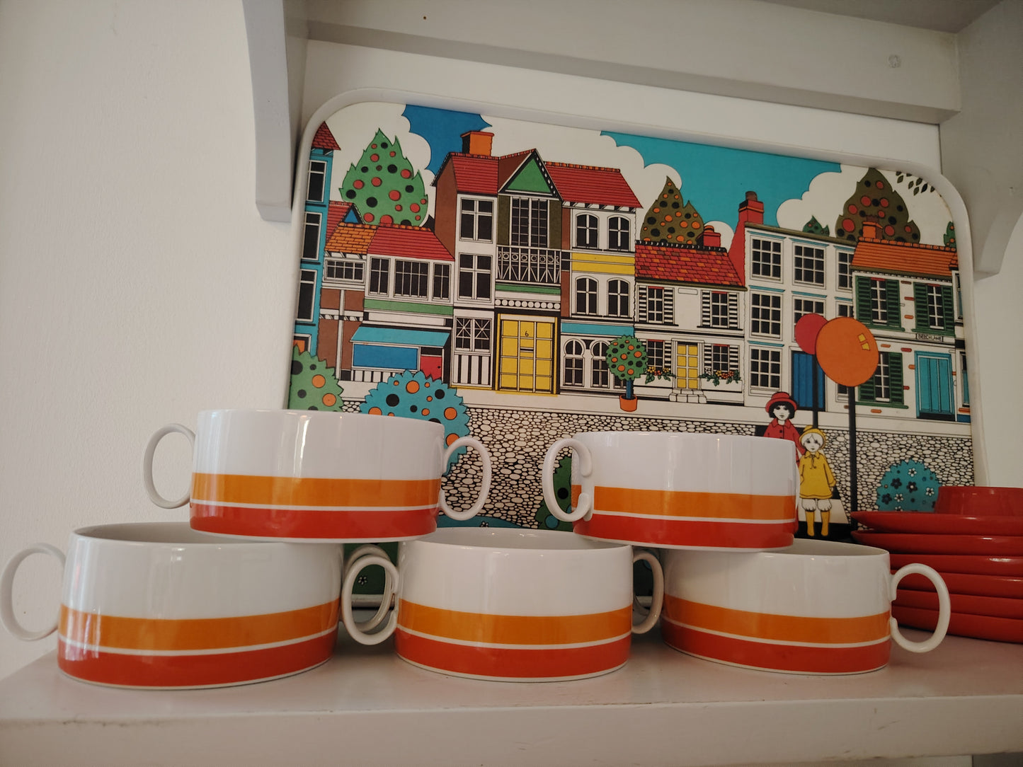 Set of 5 Mid Century Soup bowls by Thomas Germany