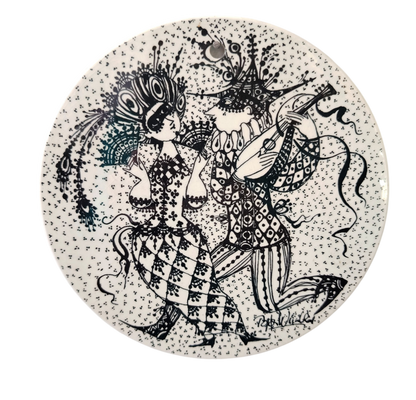 Bjorn Wiinblad wall plaque/ February plate designed for Nymolle Denmark.
