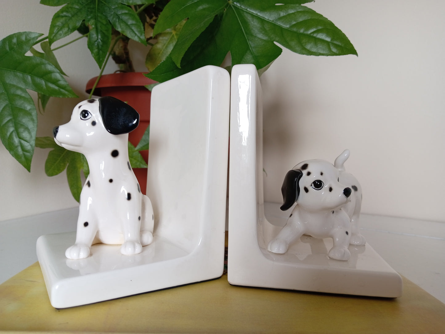 Pair of Vintage Japanese Dalmatian Bookends