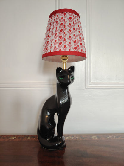 Vintage Upcycled Black Cat Lamp ❤️🐈‍⬛