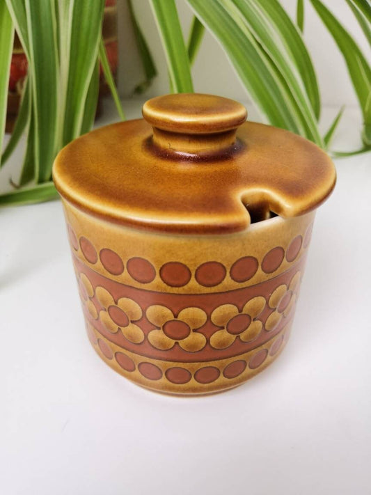 Hornsea 'Saffron' Jam/ Conserve pot with lid