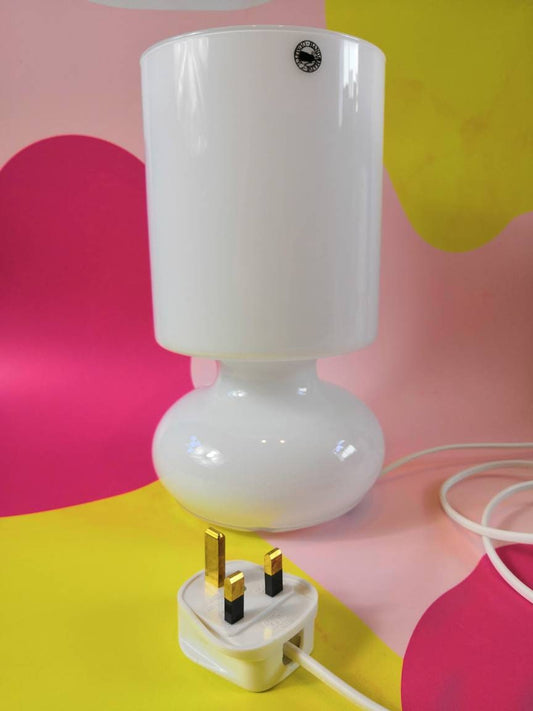 Vintage IKEA Lykta Lamp in White/ Mushroom lamp/UK plug sockets