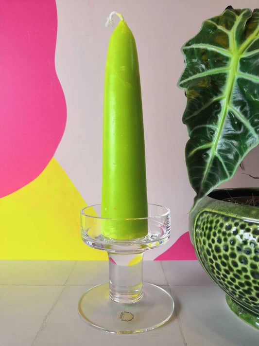 Large vintage Dartington Glass Candle Holder