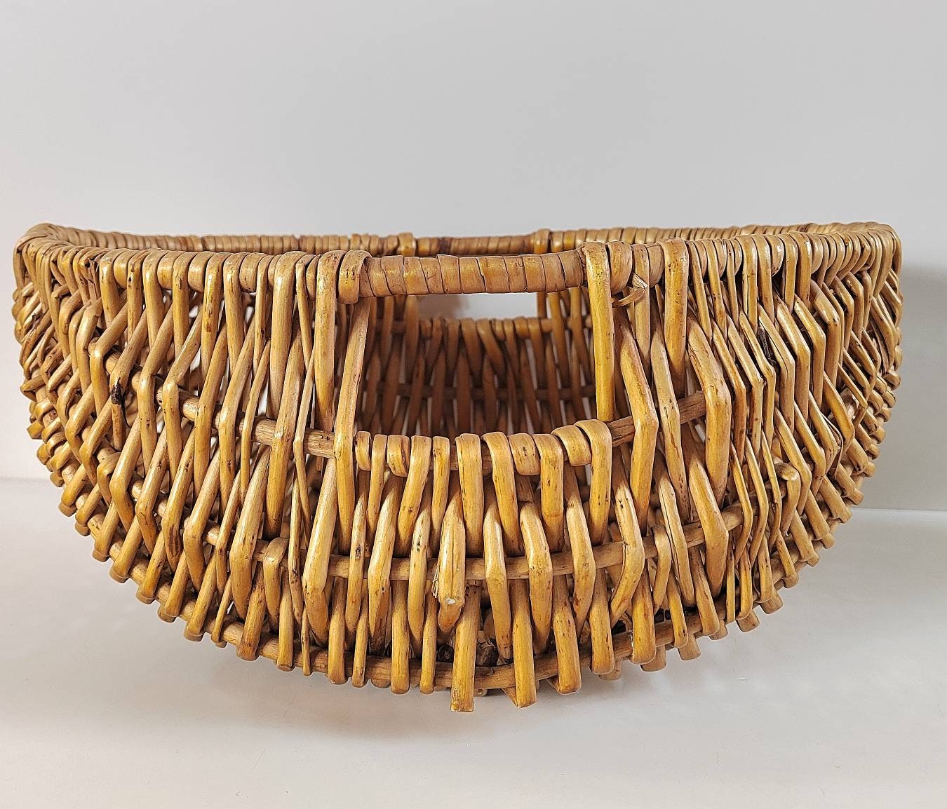 Vintage Oval Shaped Wicker Basket