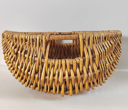 Vintage Oval Shaped Wicker Basket