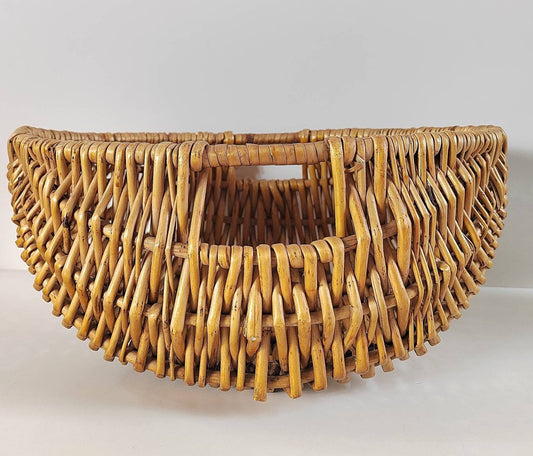 Vintage Oval Shaped Wicker Basket