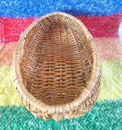 Vintage Oval Shaped Wicker Basket