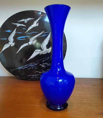 Vintage MCM Cobalt Blue Bud Vase
