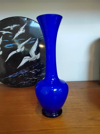 Vintage MCM Cobalt Blue Bud Vase