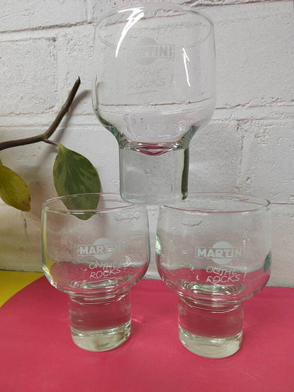 Set of 3 Martini on the rocks Tumblers