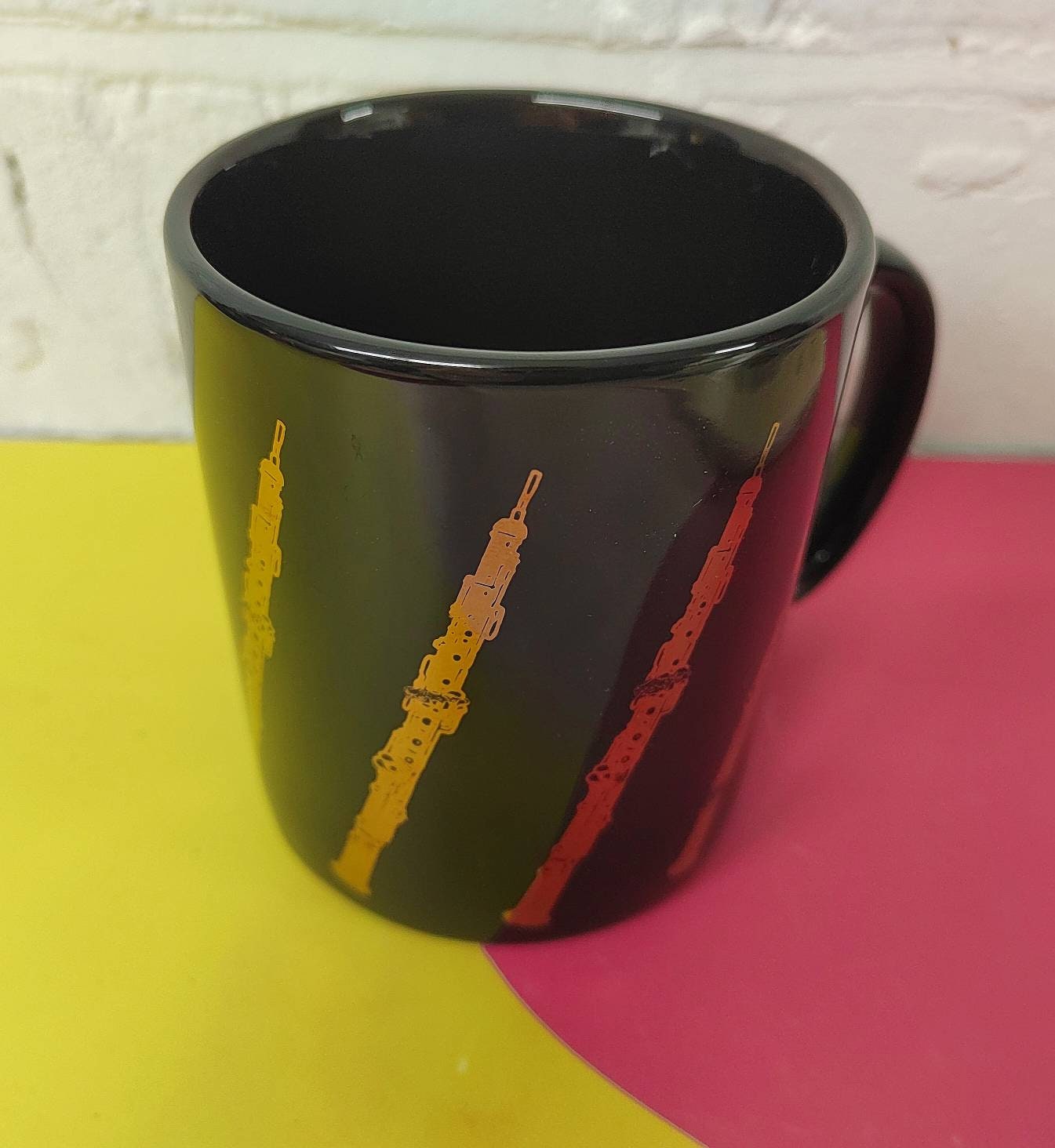 2001 Albert Elovitz 22kt Gold Plated Flute design Mug