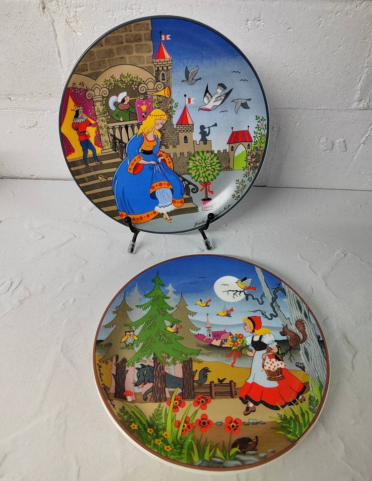1980's vintage Barbara Furstenhofer "Cinderella" Fairy Tale Plate