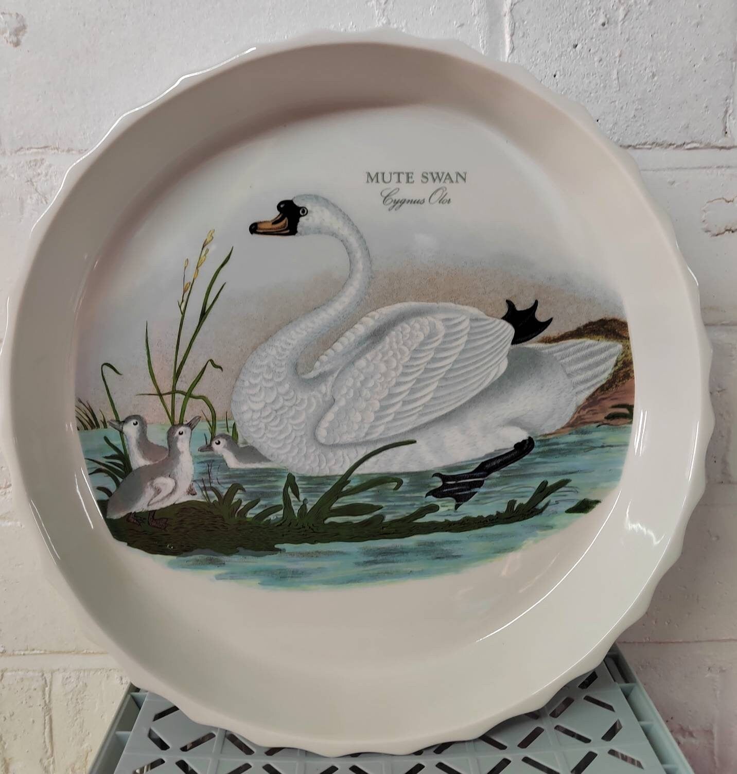 Vintage Portmeirion "Mute Swan" Flan Dish