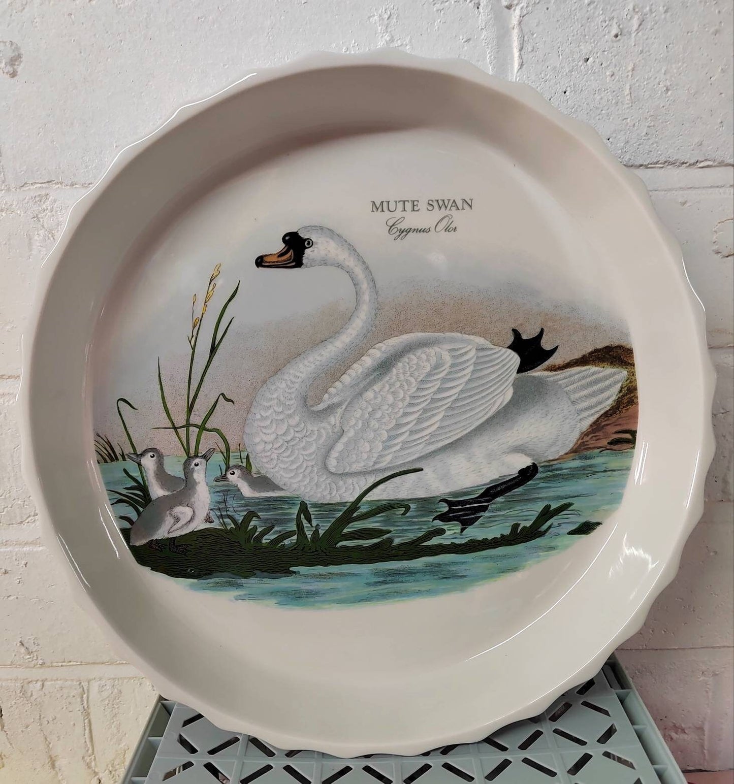 Vintage Portmeirion "Mute Swan" Flan Dish