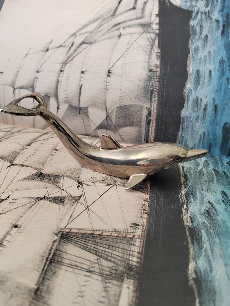 Vintage Silver Dolphin Bottle Opener