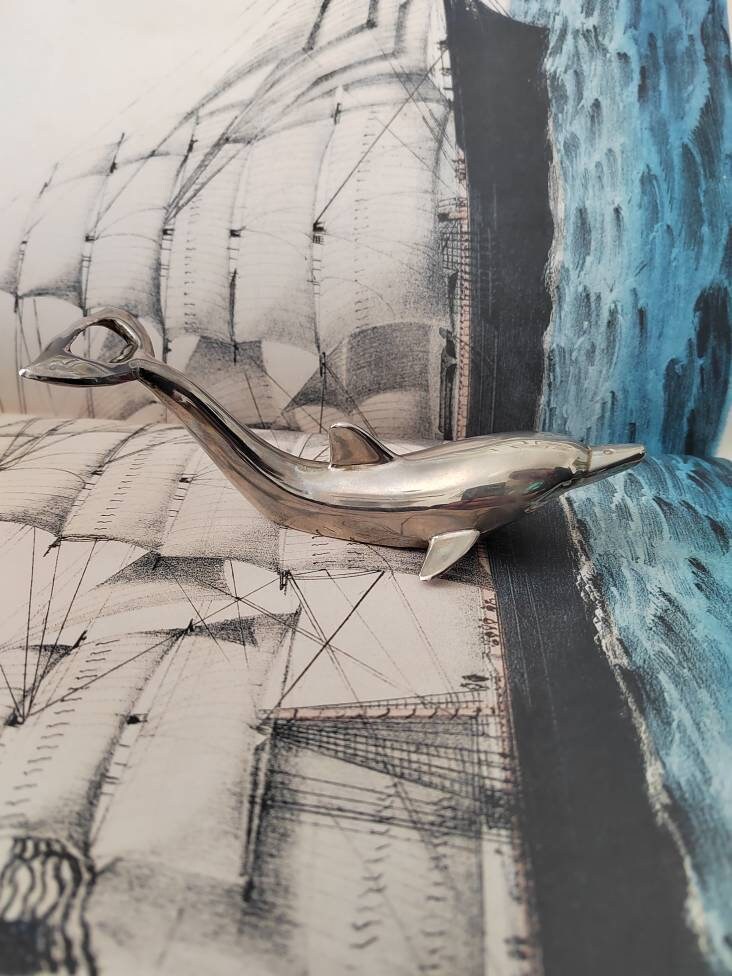 Vintage Silver Dolphin Bottle Opener