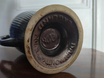 Vintage Dartmouth metallic grey twin handled trophy mantle vase