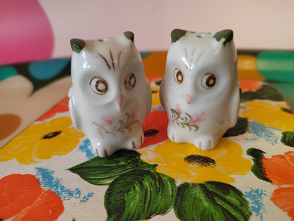 Vintage Small Owls Salt and Pepper Shakers