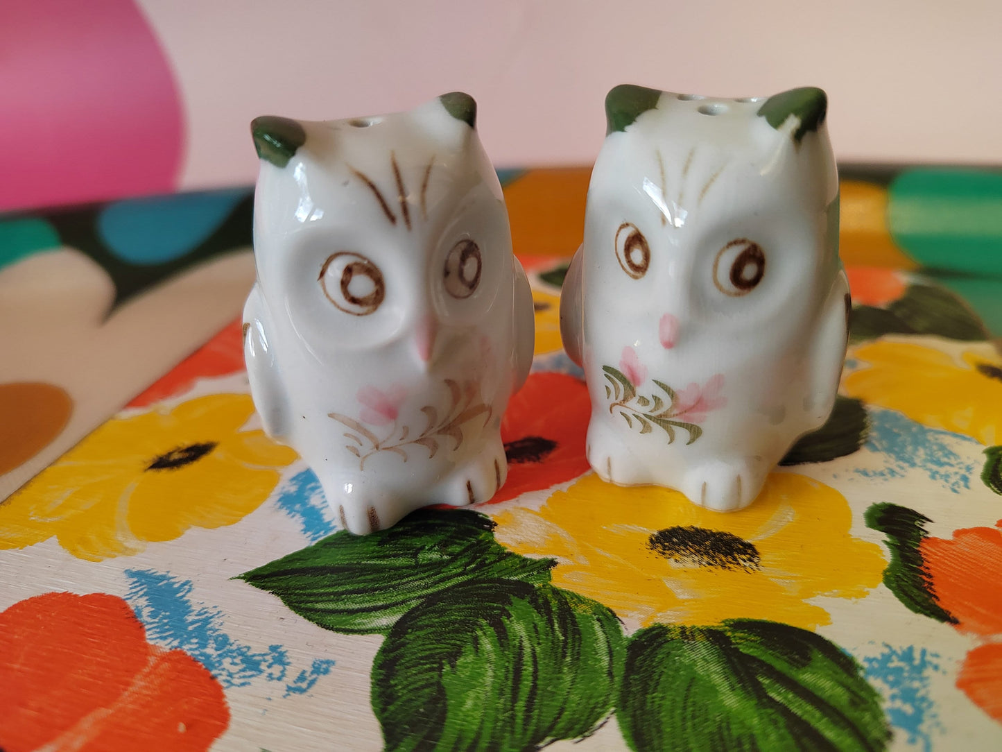 Vintage Small Owls Salt and Pepper Shakers